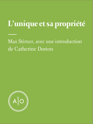 cover image of L'unique et sa propriété